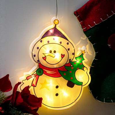 LED lights hanging Christmas decoration snowman