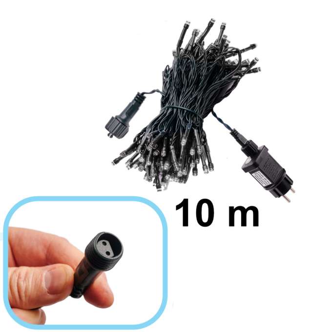 LED lights light chain 10m 100LED cold white
