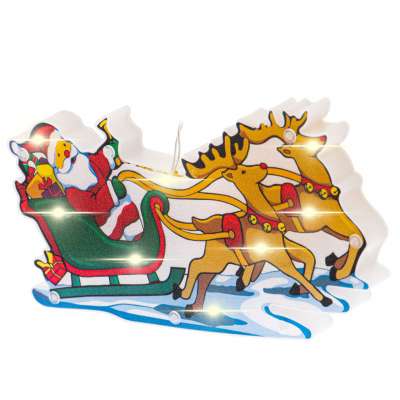 LED lights pendant Christmas decoration Santa's sleigh.