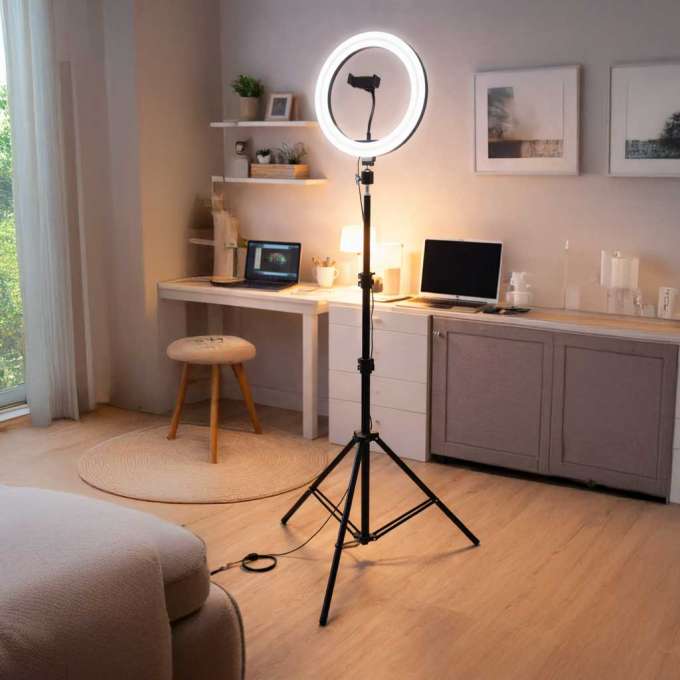 Lampa pierścieniowa 60W RING LED selfie makijaż