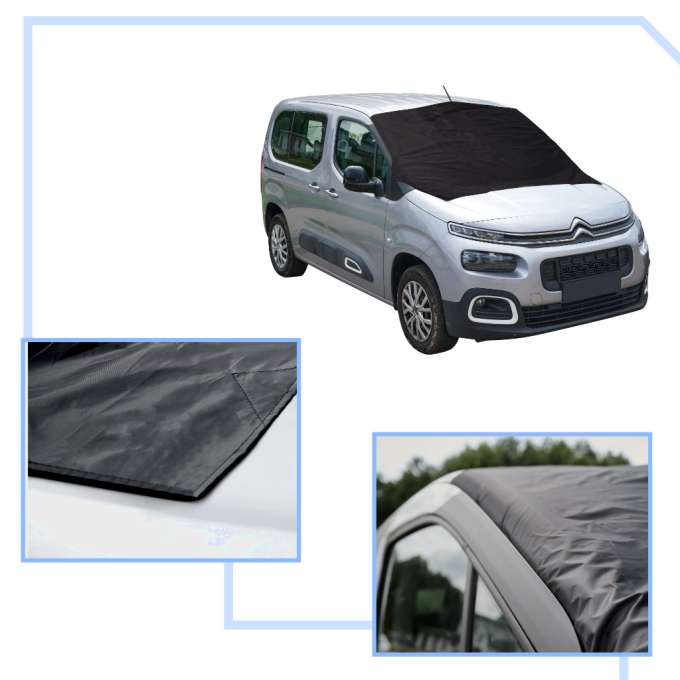 Magnetic curtain windshield sunshade