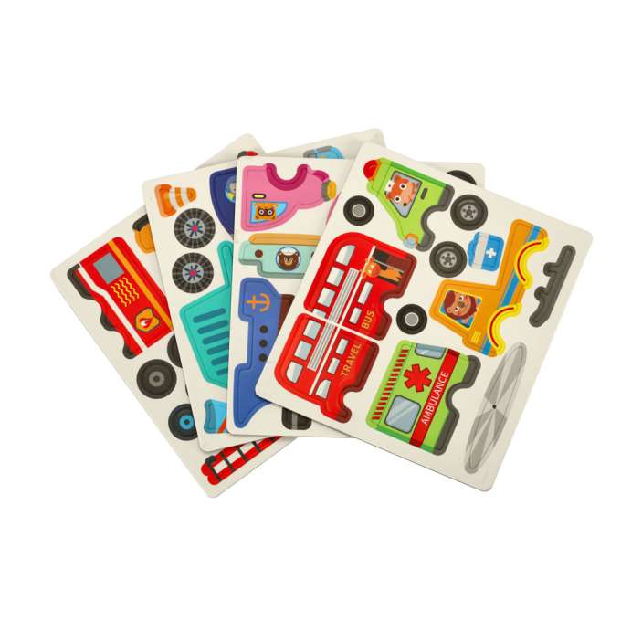 Magnetic means of transportation puzzle