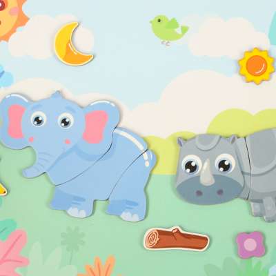 Magnetic puzzle animals safari 47el.
