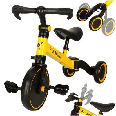 Rowerek Trike Fix Mini biegowy trójkołowy 3w1 z pedałami żółty