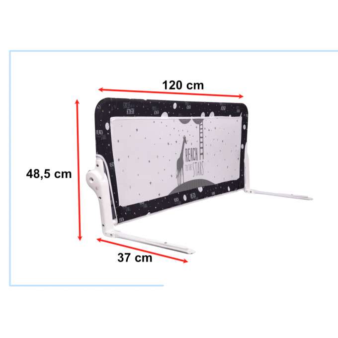 Safety gate barrier bed guard 120cm black