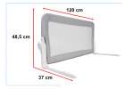 Safety gate barrier bed guard 120cm grey 3