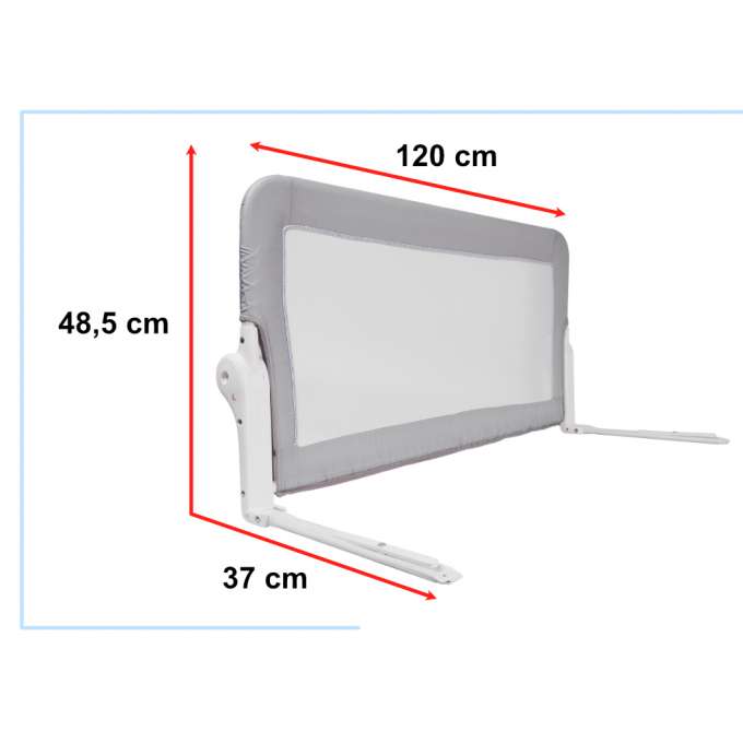 Safety gate barrier bed guard 120cm grey