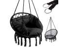 Stork's nest chair swing black XL with cushion 1