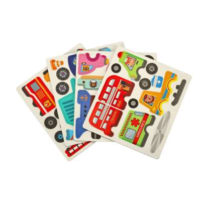 Układanka puzzle magnetyczne środki transportu