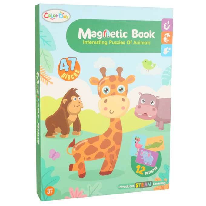 Układanka puzzle magnetyczne zwierzęta safari 47el.