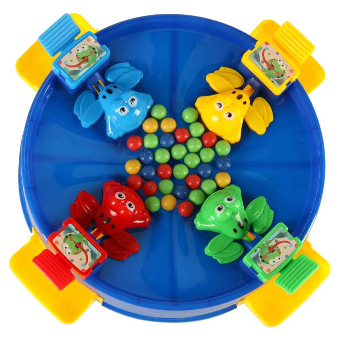 Arcade game jumping hungry frogs frogs 4 players