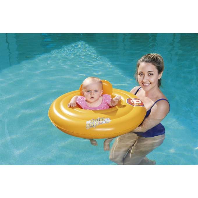 BESTWAY 32096 Koło do pływania dmuchane z siedziskiem pomarańczowe max 15kg 6-18miesięcy