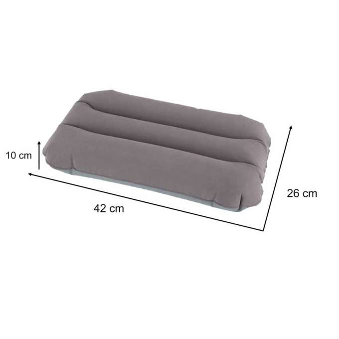 BESTWAY 67121 Gray Velour Inflatable Travel Pillow