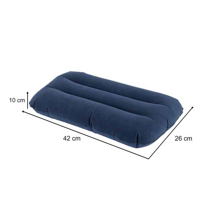 BESTWAY 67121 Navy Blue Velour Inflatable Travel Pillow