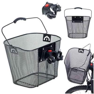 Bicycle basket RALLEX front metal basket for handlebars click