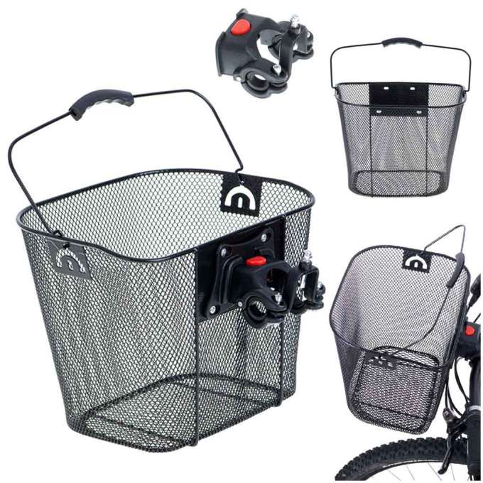 Bicycle basket RALLEX front metal basket for handlebars click