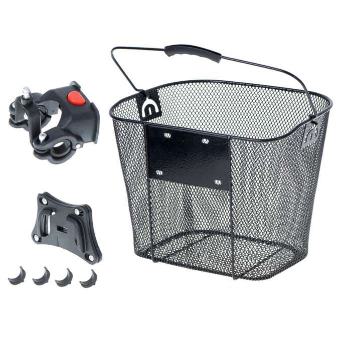 Bicycle basket front metal click basket