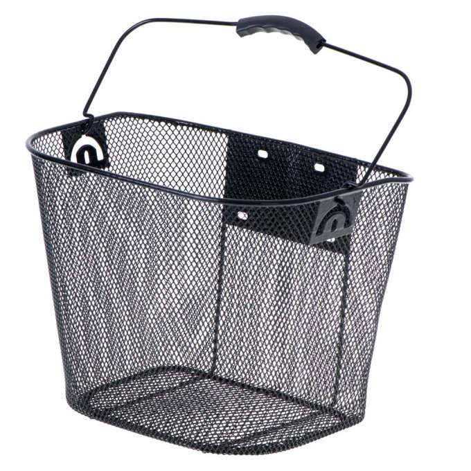 Bicycle basket front metal click basket