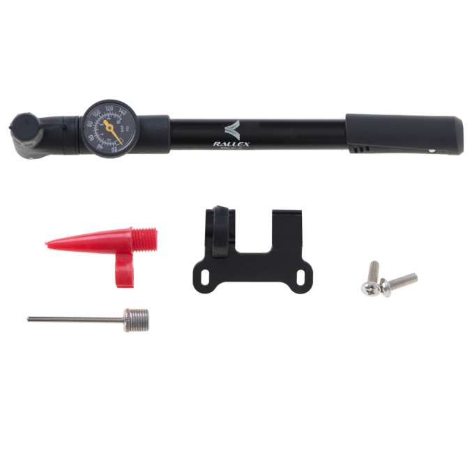Bicycle pump with bicycle handle pressure gauge