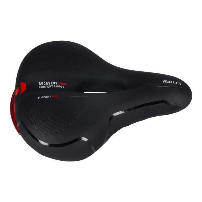 Bicycle saddle RALLEX sports comfortable foam flexible LED light