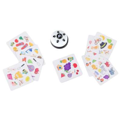 Card game find a pair 54 cards and a bell