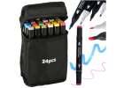 Double-sided alcohol markers in case 24 + base 1