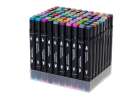 Double-sided alcohol markers in case 80 + stand 4