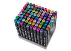 Double-sided alcohol markers in case 80 + stand 5
