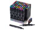 Double-sided alcohol markers in case 80 + stand 6