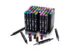 Double-sided alcohol markers in case 80 + stand 7