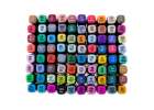 Double-sided alcohol markers in case 80 + stand 8