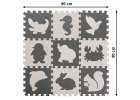Foam puzzle mat for children 9 el. black-ecru 85cm x 85cm x 1cm 3