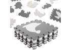 Foam puzzle mat for children 9 el. black-ecru 85cm x 85cm x 1cm 9