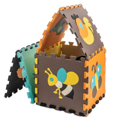 Foam puzzle mat for children 9 el. colorful 85cm x 85cm x 1cm
