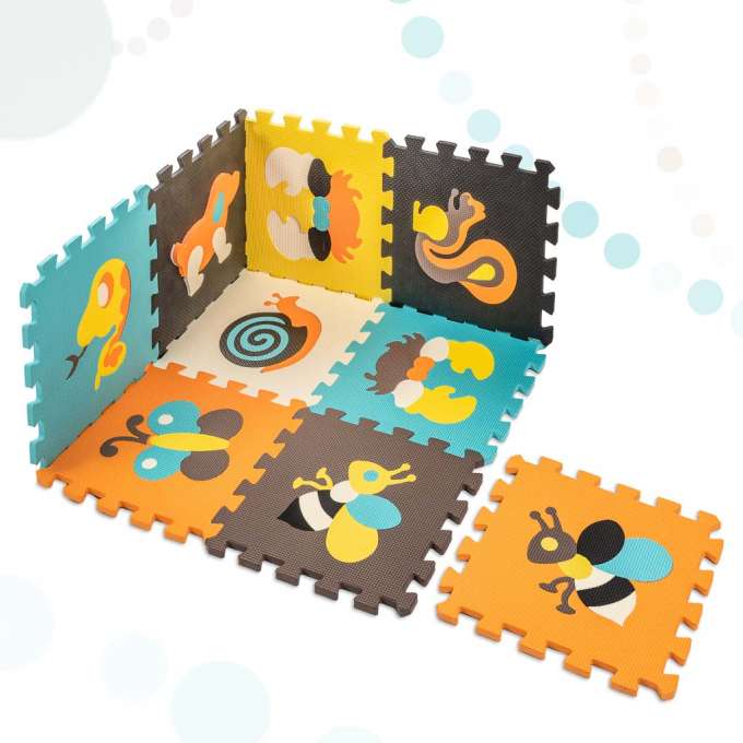Foam puzzle mat for children 9 el. colorful 85cm x 85cm x 1cm