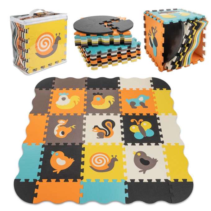 Foam puzzle mat / playpen for children 25el. colorful 114cm x 114cm x 1cm