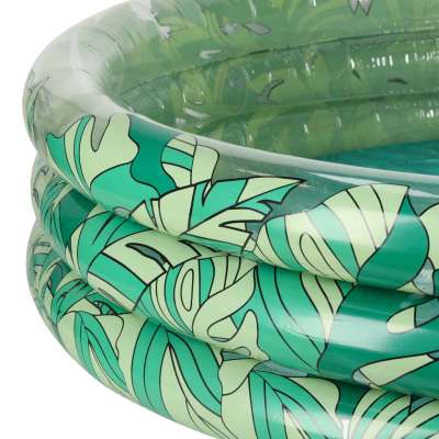 Inflatable pool for children 3 chambers 150cm leaves