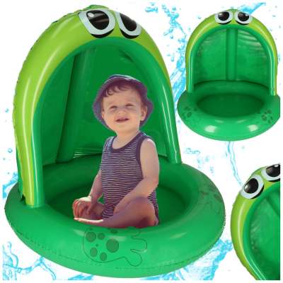 Inflatable pool pontoon with canopy frog frog 101cm