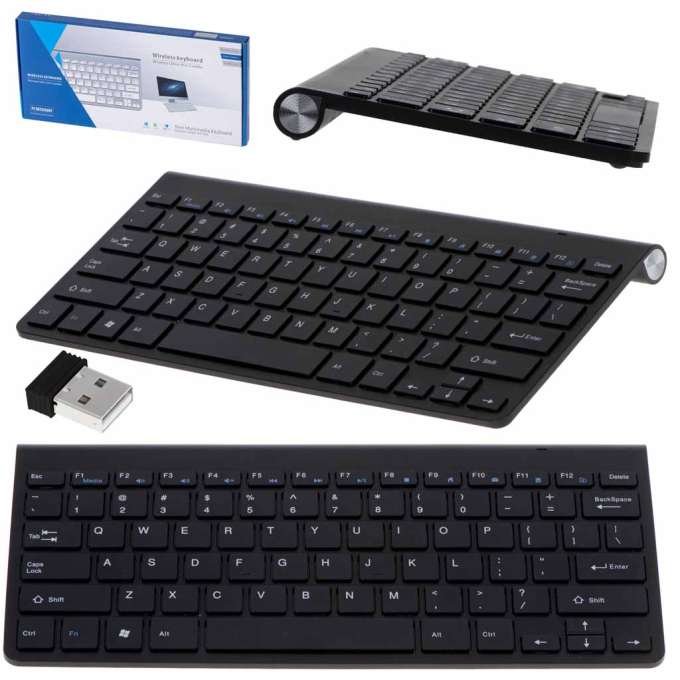 Klawiatura bezprzewodowa bluetooth Smart TV czarna