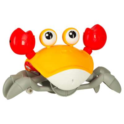 Krab uciekający pełzający czujnik interaktywna akumulator USB czerwony