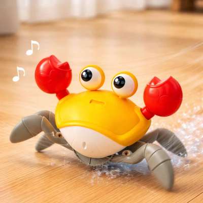 Krab uciekający pełzający czujnik interaktywna akumulator USB czerwony