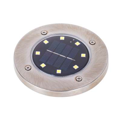 Lampy solarne gruntowe najazdowe ogrodowe  8LED 4szt. ciepły biały