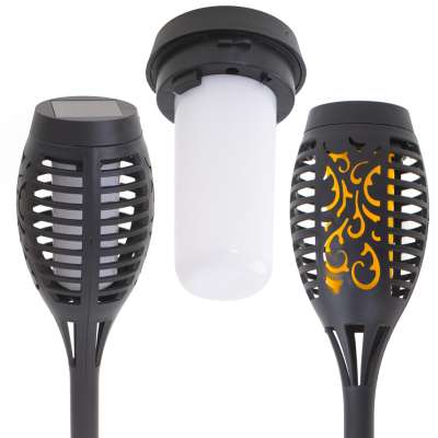 Lampy solarne ogrodowe pochodnie 12LED 4szt.