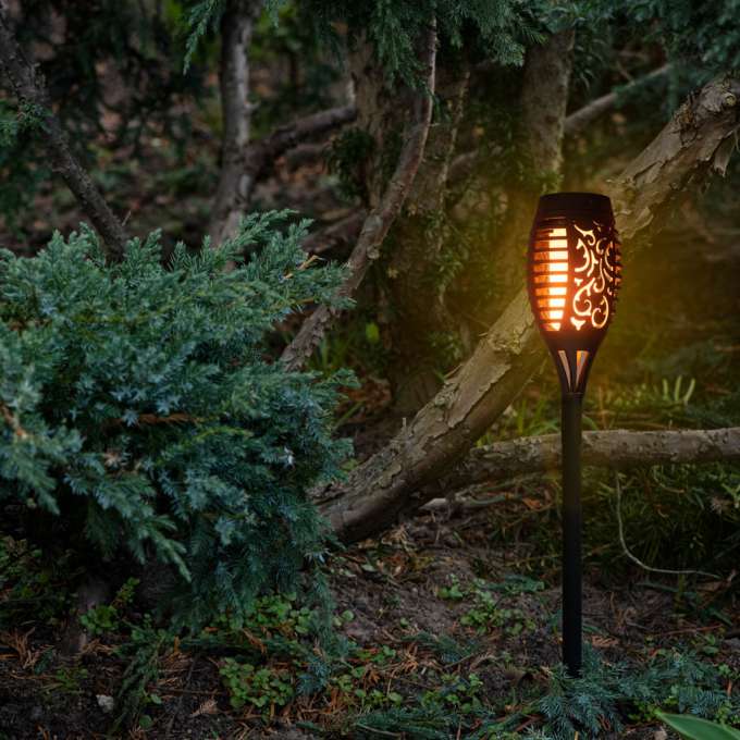 Lampy solarne ogrodowe pochodnie 12LED 4szt.