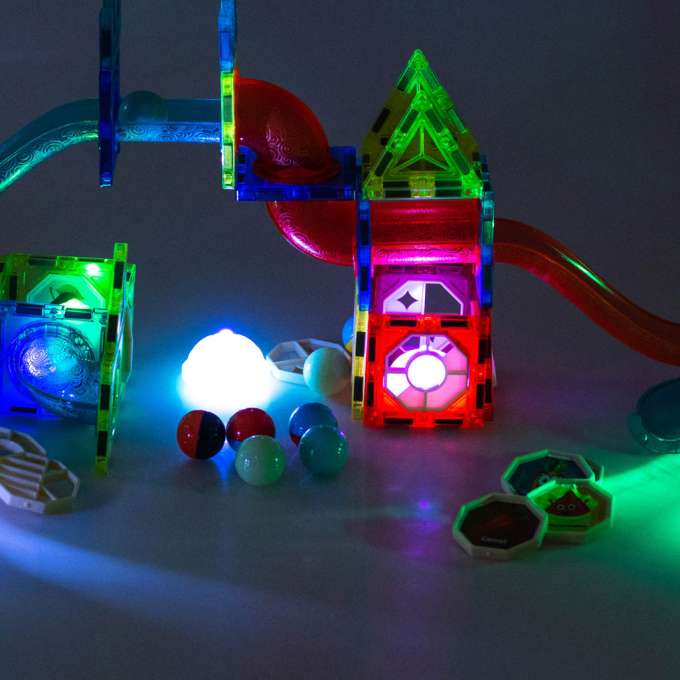 Magnetic marble ball track blocks luminous 75el