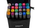 Markery dwustronne alkoholowe w etui 24 + podstawka 3