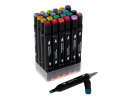 Markery dwustronne alkoholowe w etui 24 + podstawka 5
