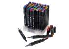 Markery dwustronne alkoholowe w etui 48 + podstawka 8