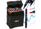 Markery dwustronne alkoholowe w etui 48 + podstawka 1