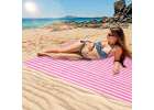 Mata plażowa koc piknikowy plażowy 200x200cm różowy 9